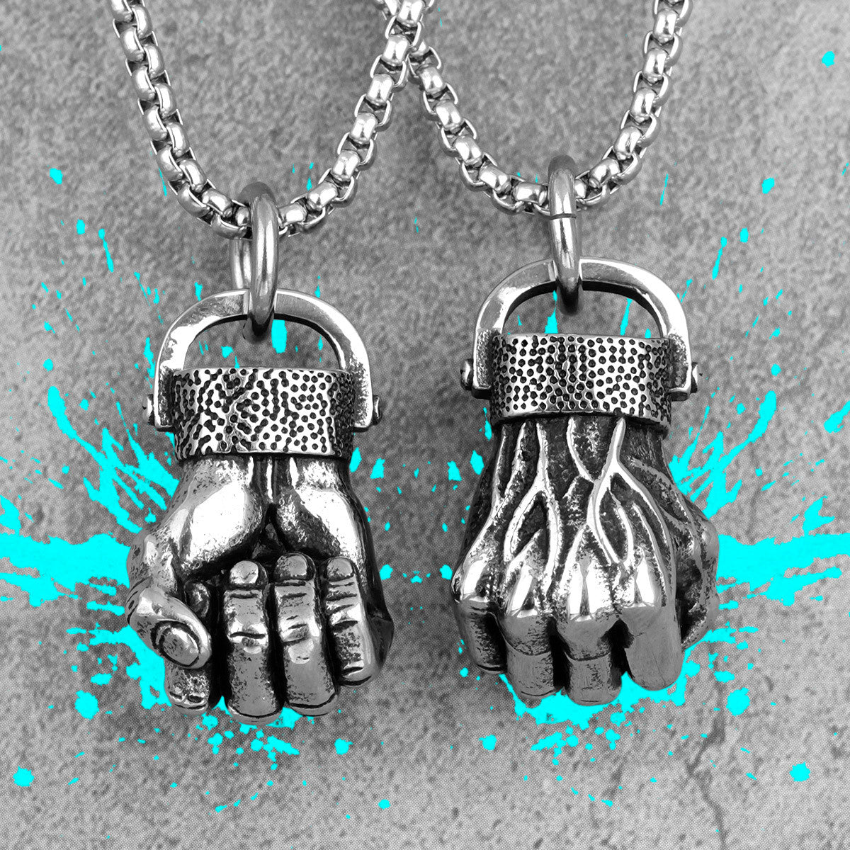 Angry Fist | Mens Street Wear Hip Hop No Fade Stainless Steel Fist Pendant