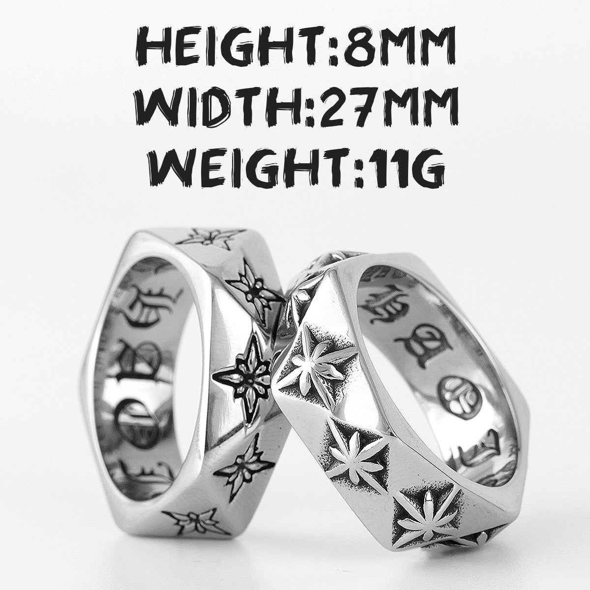 3D Polaris Star | 316L Stainless Steel Polygon Star System No Fade Unique Personality Ring