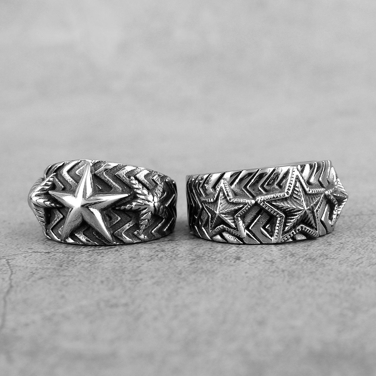 Super Star | 316L No Fade Stainless Steel Star Crossed High Fashion Street Style Ring