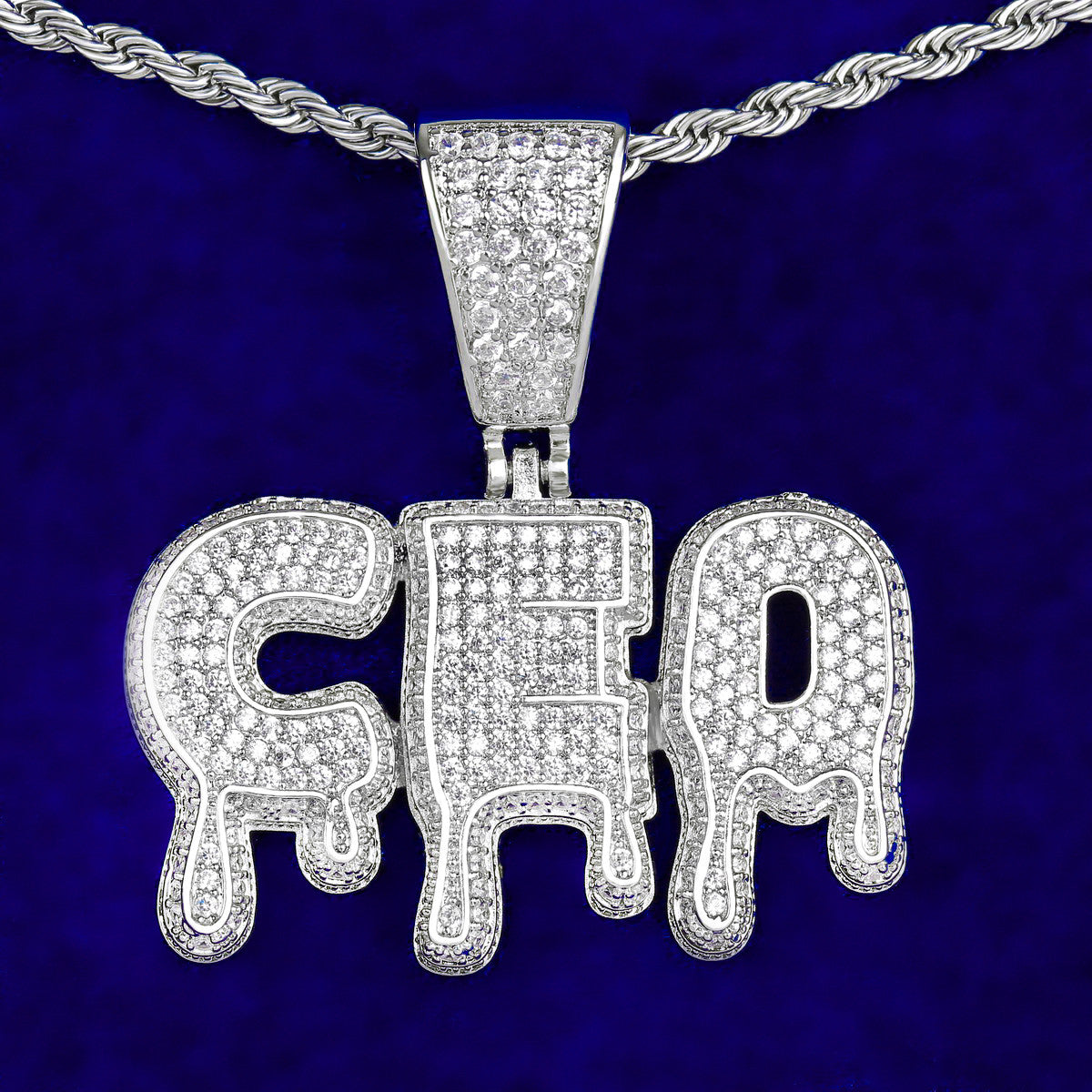 Drip King | Superstar Prong Set Cluster Stone Custom Made Hip Hop Pendant