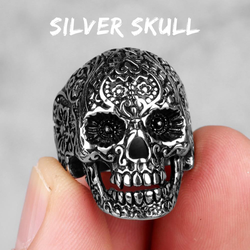 Skull Head Collection | Stainless Steel Wicked Skulls 316L No Fade Bike Skull Rings