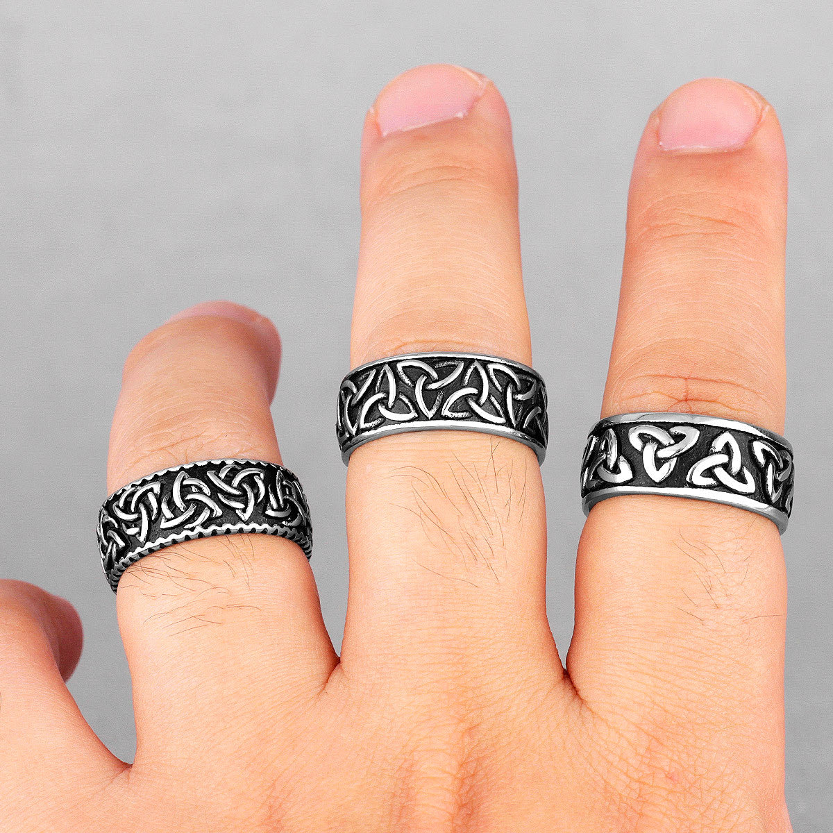 Celtic Knot Collection | No Fade Stainless Steel Weave Intertwined Viking Symbol Rings