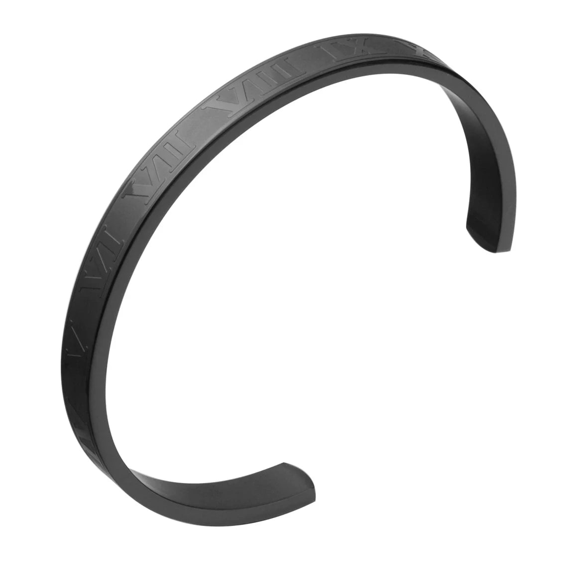 Rome | Luxury Titanium Stainless Steel Roman Numerals Gold Men's Cuff Bracelets