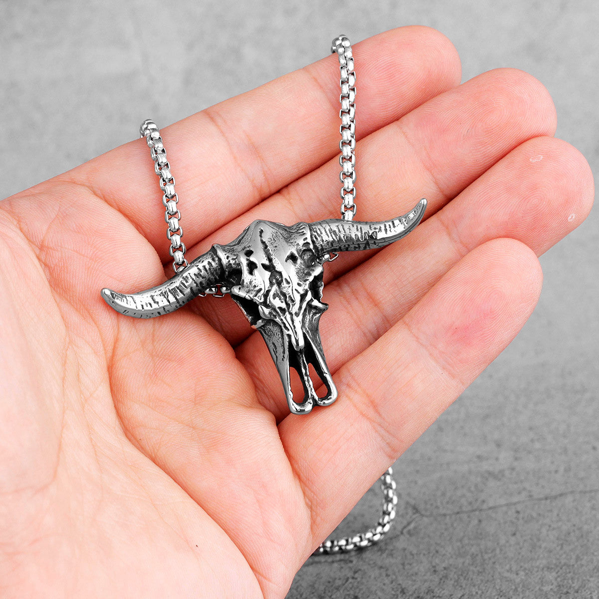 The Bull | 316L No Fade Stainless Steel Skull Street Style Symbolic Pendant