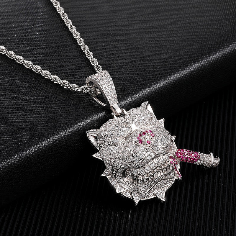 Pit Boss | Pitbull Smoking Cigar Big Boss VVS Diamond CZ Hip Hop Pendant