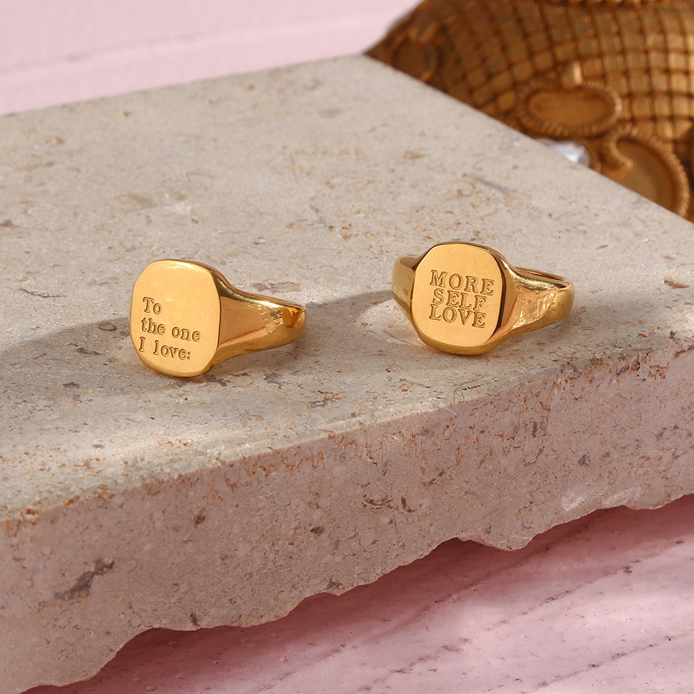 Believe In You | No Fade 18k Gold Over Stainless Steel Motivational Engraved Rings