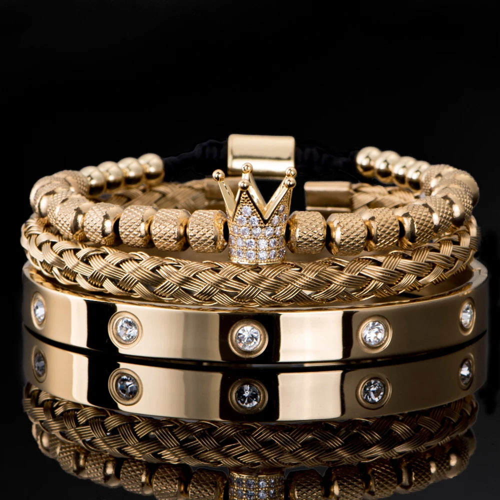 Star Status | VVZ Diamond CZ Men's Luxury Micro Pave Stainless Steel Hip Hop Bracelets