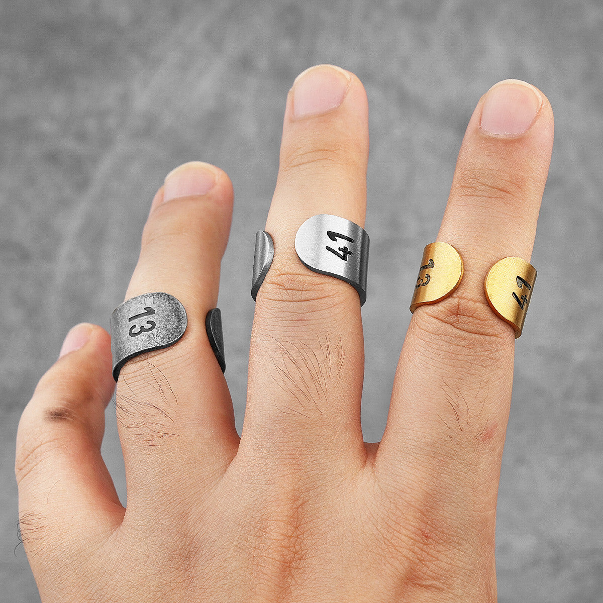 1314 Korea Style | 14k Gold Brushed Over No Fade Stainless Steel Couples Rings