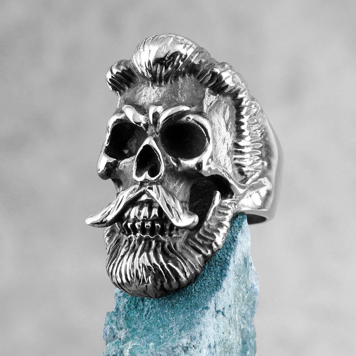 Gentleman Badass | 316L Stainless Steel Skull Head Hip Hop Street Wear Ring