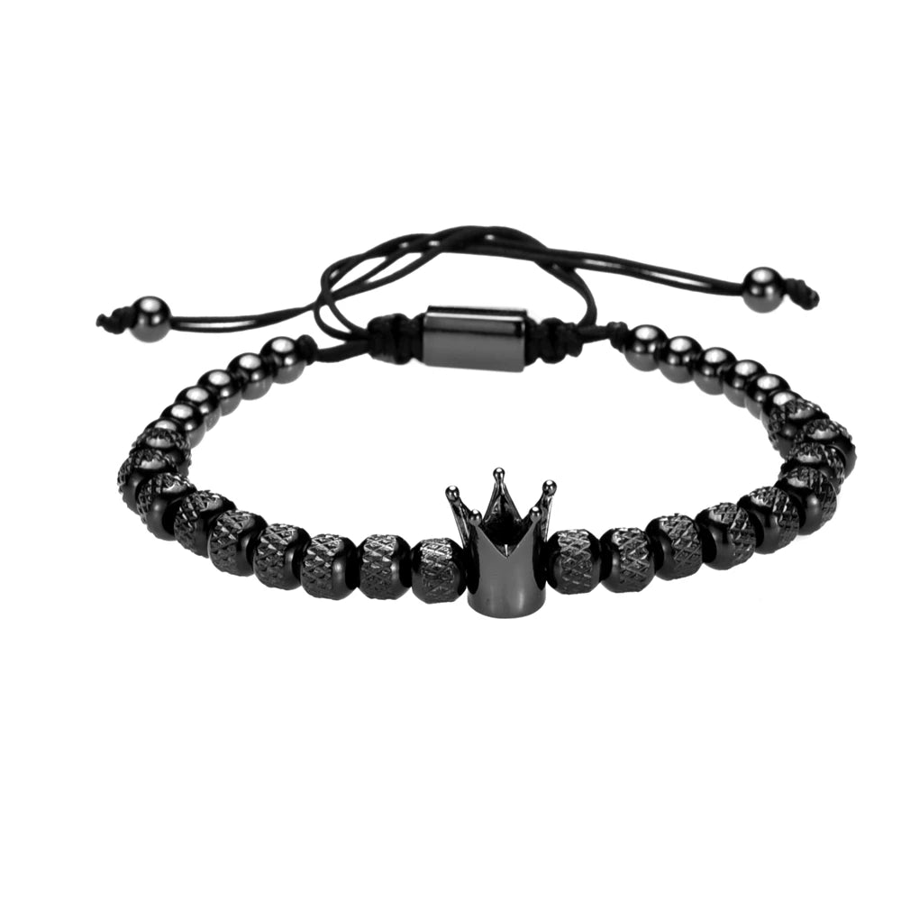 Regal Steel Armlet | Kings Crown No Fade Stainless Steel Luxury Bracelet