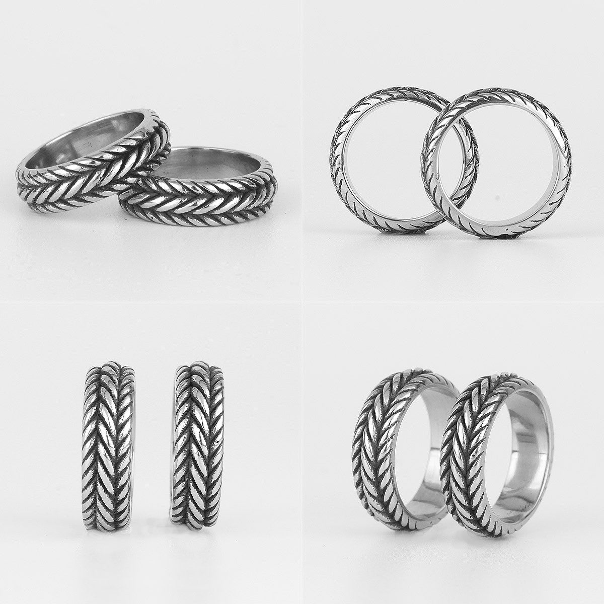 Chains | No Fade Solid Stainless Steel Designer Retro Simple Clean Mens Rings