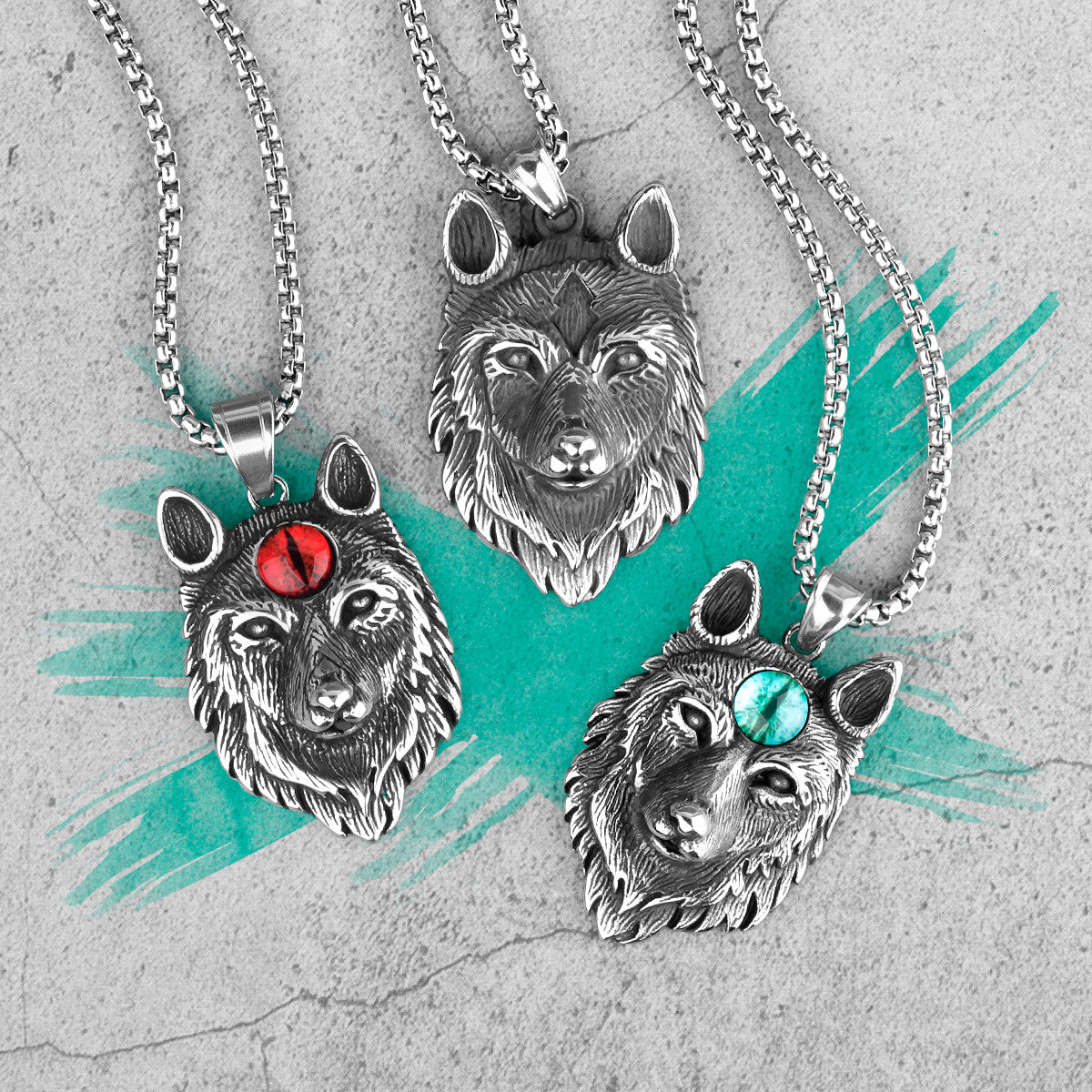 Psychic Wolf | Eye Of The Animal 316L Stainless Steel Wolf Street Wear Unique Pendant