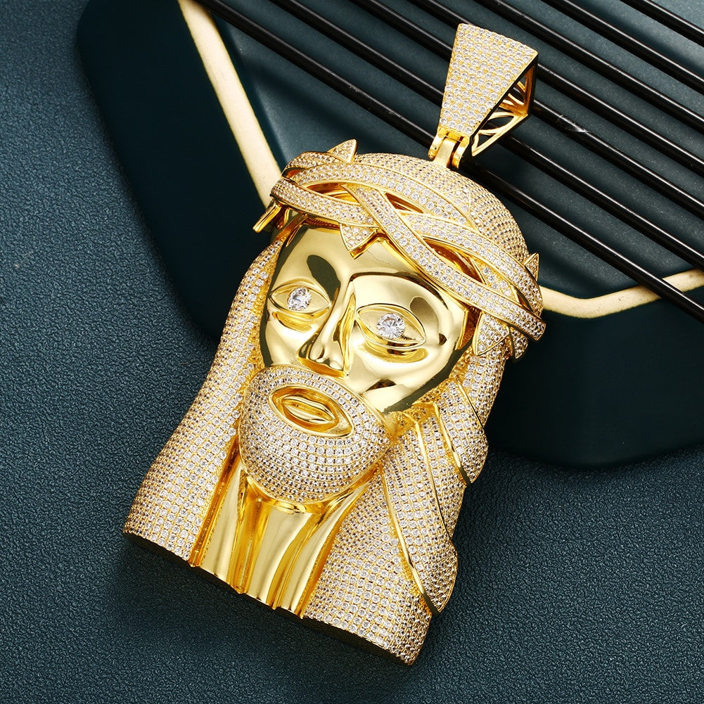 BossJesus | 18k Yellow 14k White Gold Extra Hip Hop Jesus Piece Pendant