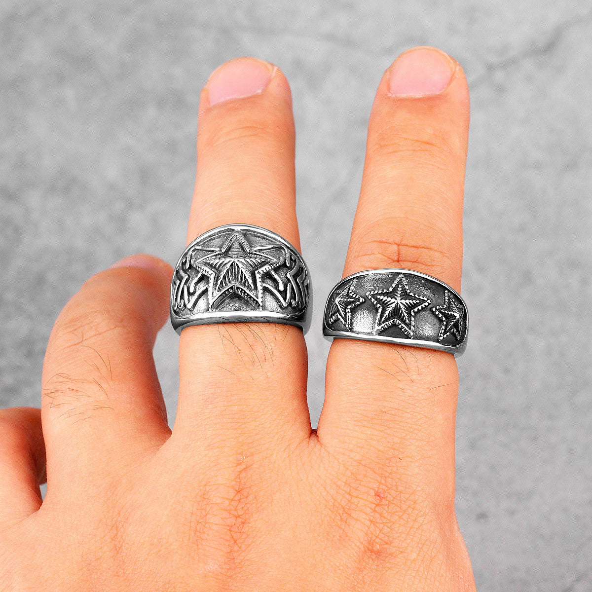 Star Of Stars | 316L No Fade Stainless Steel Unique Personality Street Style Rings