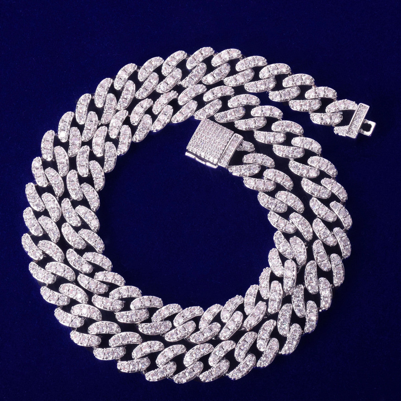 Dazzling Elegance Initial Pendant and Frostfire Hip Hop Cuban Link Chain