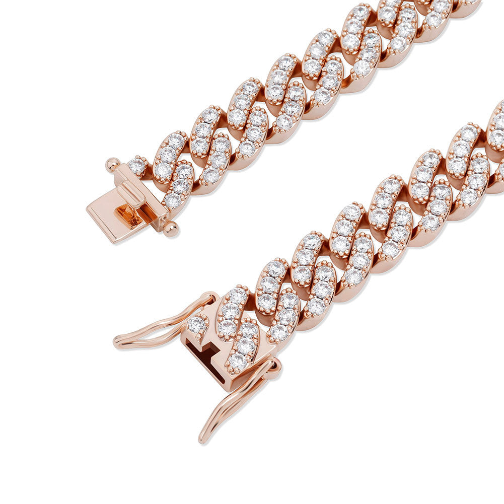 Ladies Casual Street Wear Butterfly Miami Cuban Link Chain Bracelet