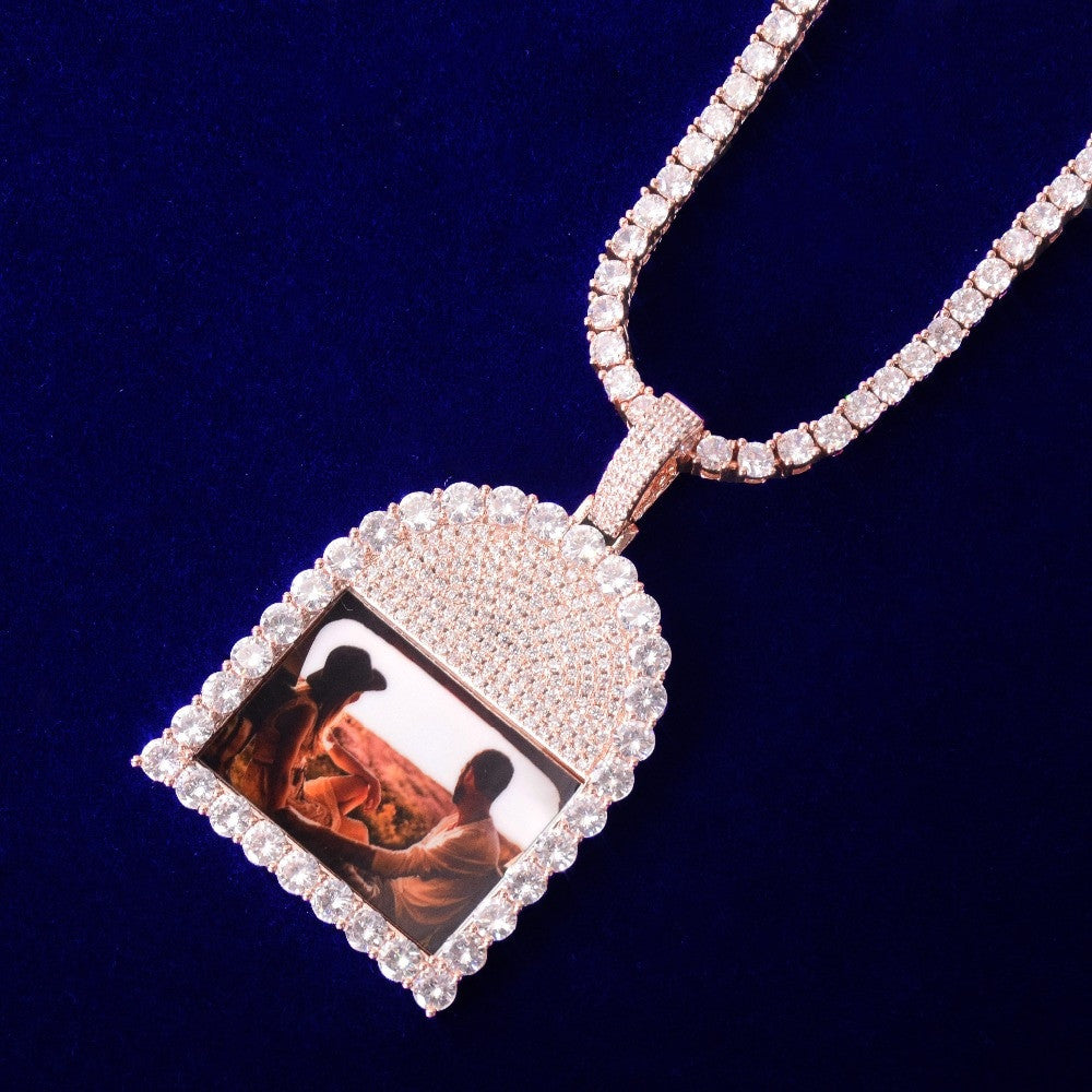 Legacy Of Love | Till Death Tombstone Photo Picture Pendant Chain Necklace