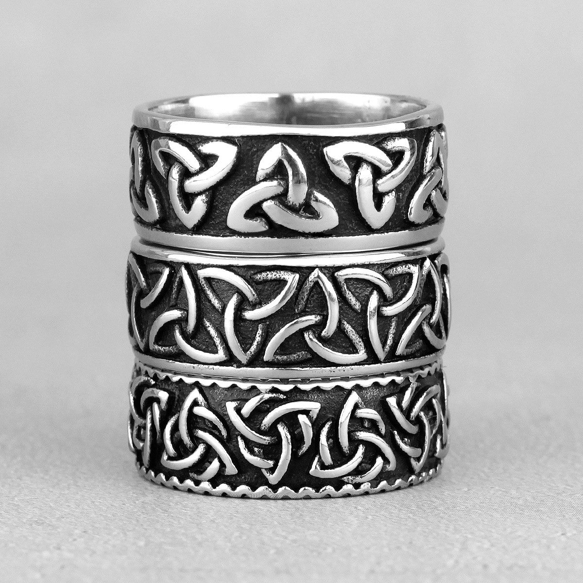 Celtic Knot Collection | No Fade Stainless Steel Weave Intertwined Viking Symbol Rings