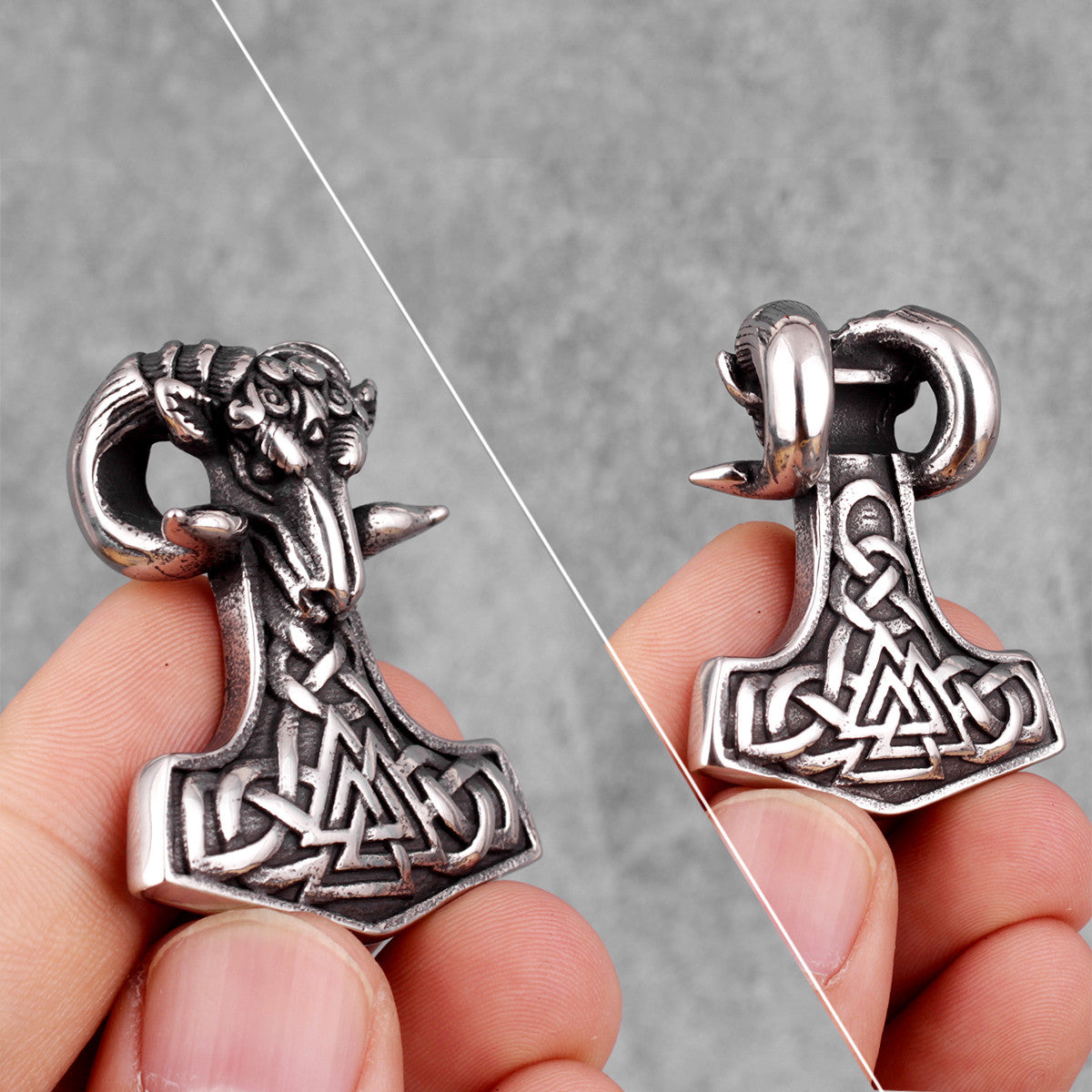 Stainless Steel Hammer Of The Gods Sheep God Street Wear 316L No Fade Pendants