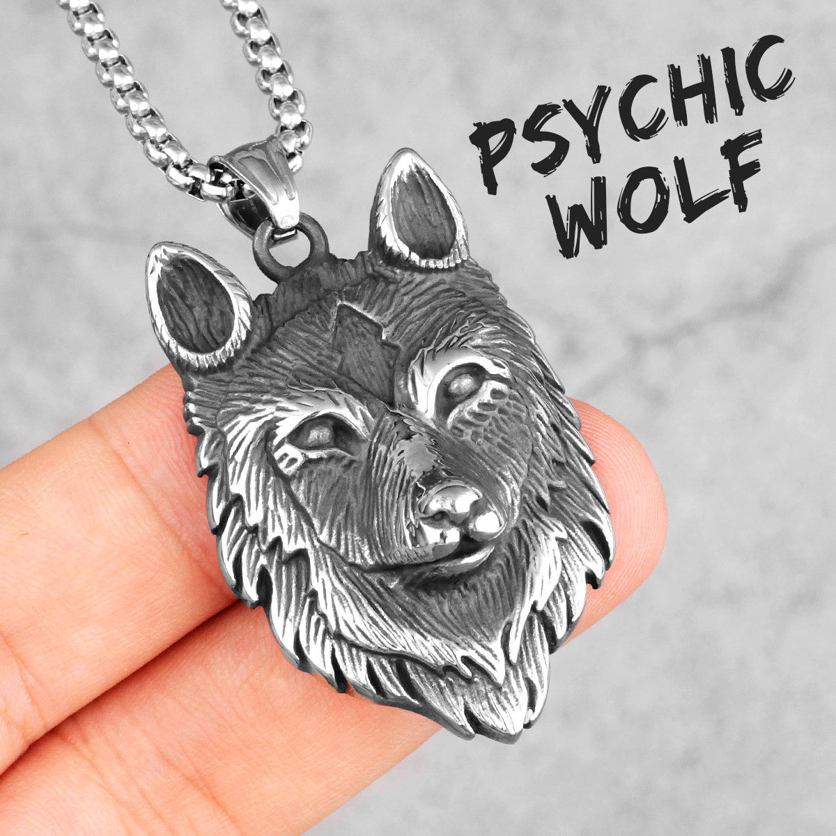 Psychic Wolf | Eye Of The Animal 316L Stainless Steel Wolf Street Wear Unique Pendant