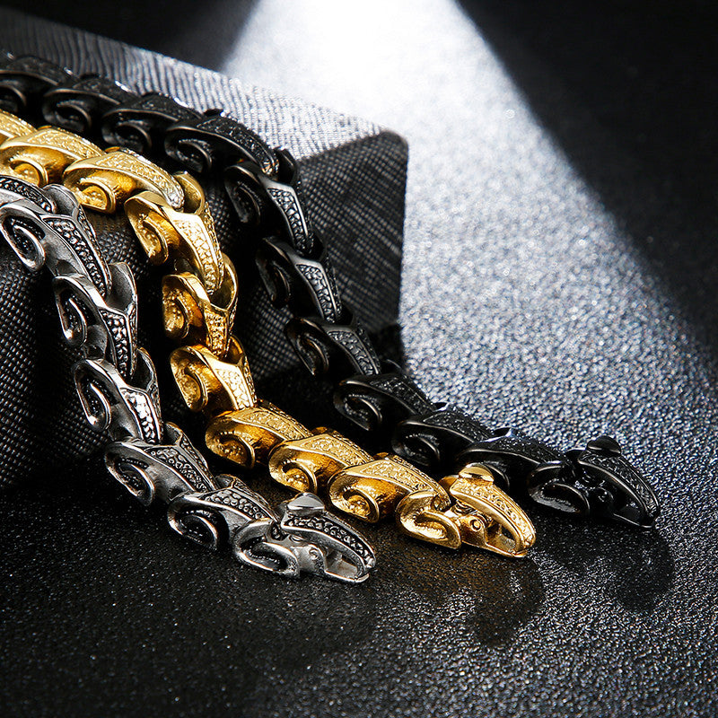 Dragonhide | Mens No Fade Stainless Steel Street Wear Bracelet