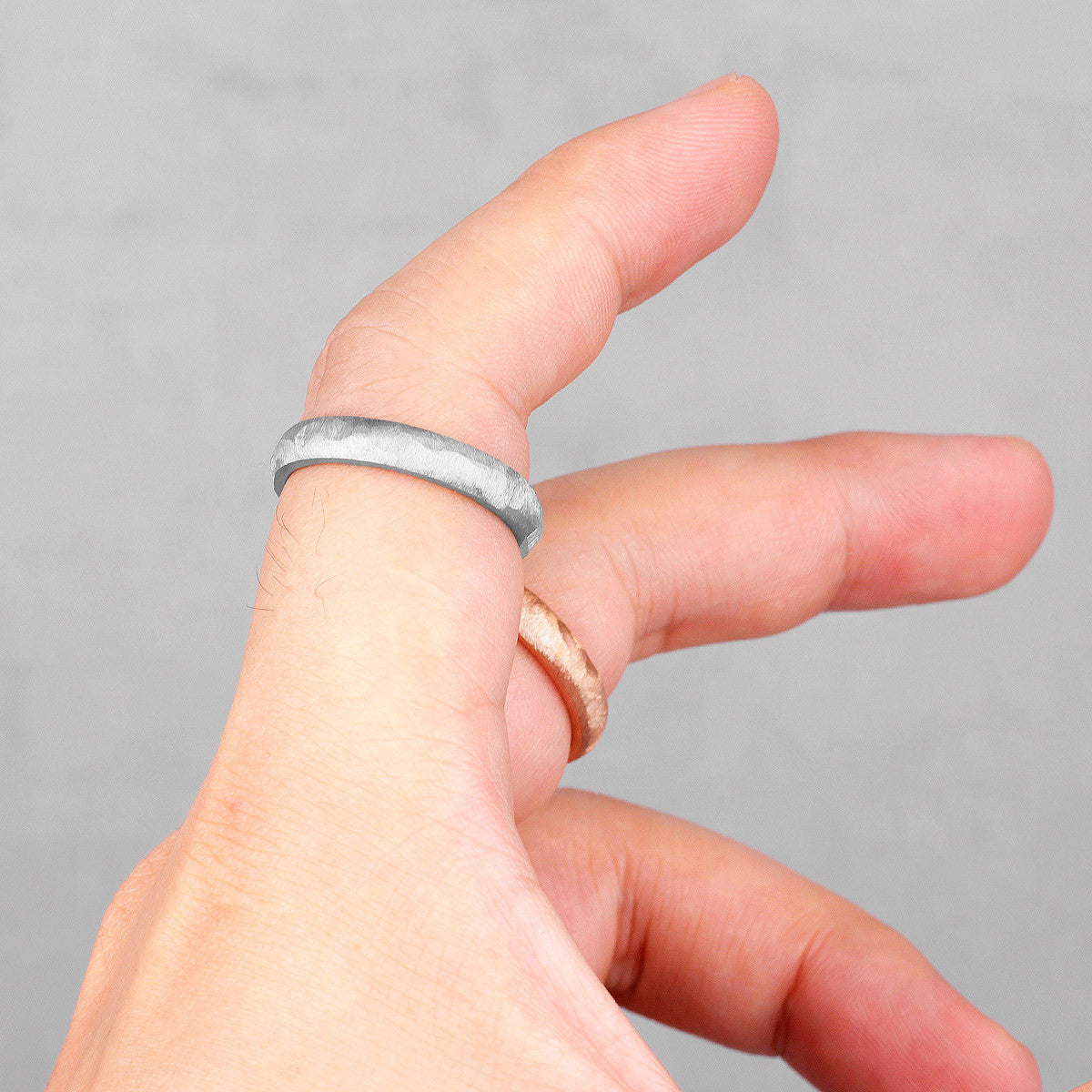 Charm Simple | 14k Gold Over No Fade Stainless Steel Brushed Couples Rings