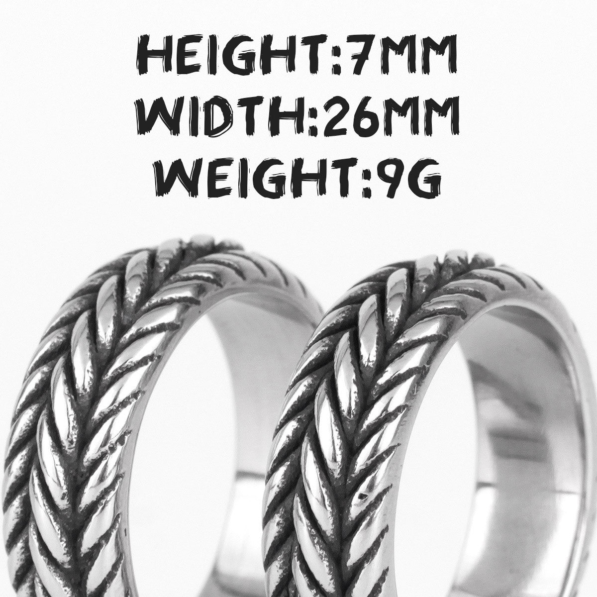 Chains | No Fade Solid Stainless Steel Designer Retro Simple Clean Mens Rings