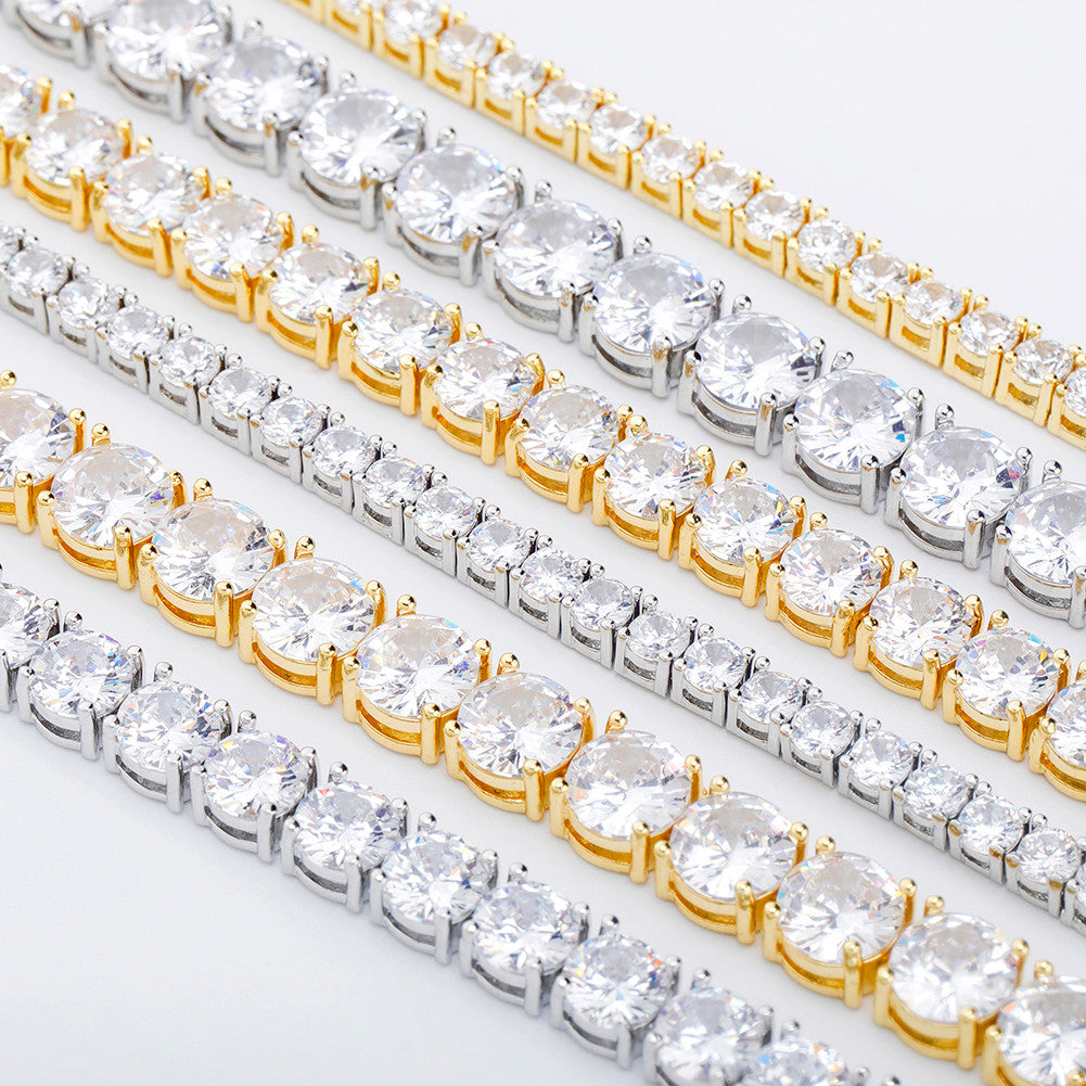 Spring Clasp Luxury | 3mm-6MM Solid 925 Sterling Silver VVS Diamond CZ Bling Tennis Chain Bracelet