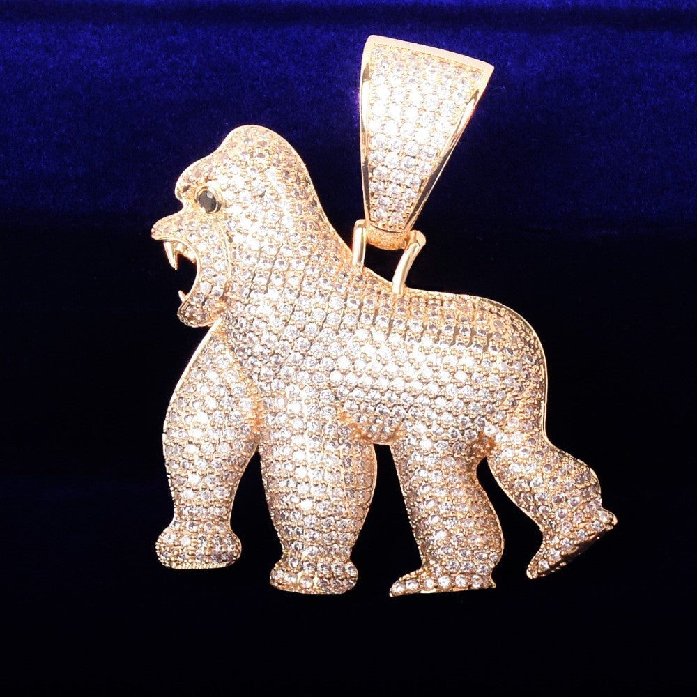 Flooded Ice 18k AAA True Micro Pave Its Real in The Field Apeshit Gorilla Chain