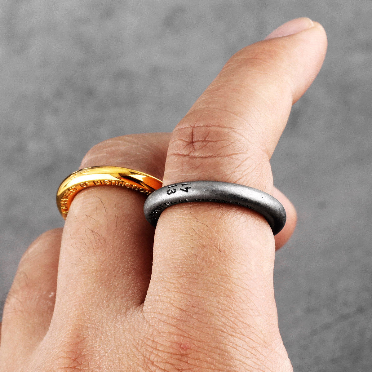 1314 | 316L Solid Stainless Steel Vintage Couples Love Manifest Distinction Ring