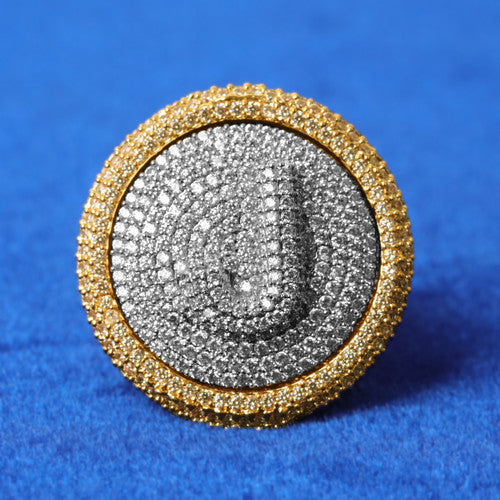 The Head Honcho | VVS Diamond CZ Raised Letter Iced Blinged Out Custom Rings