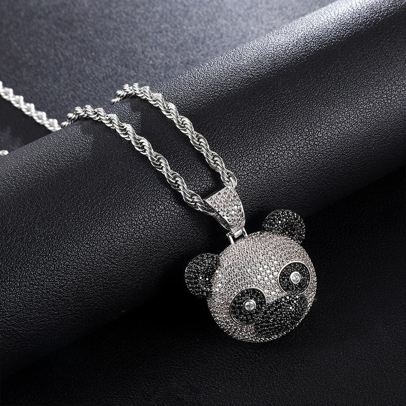 Panda | VVS Diamond CZ Panda Bear Bling Pendant Chain Necklace