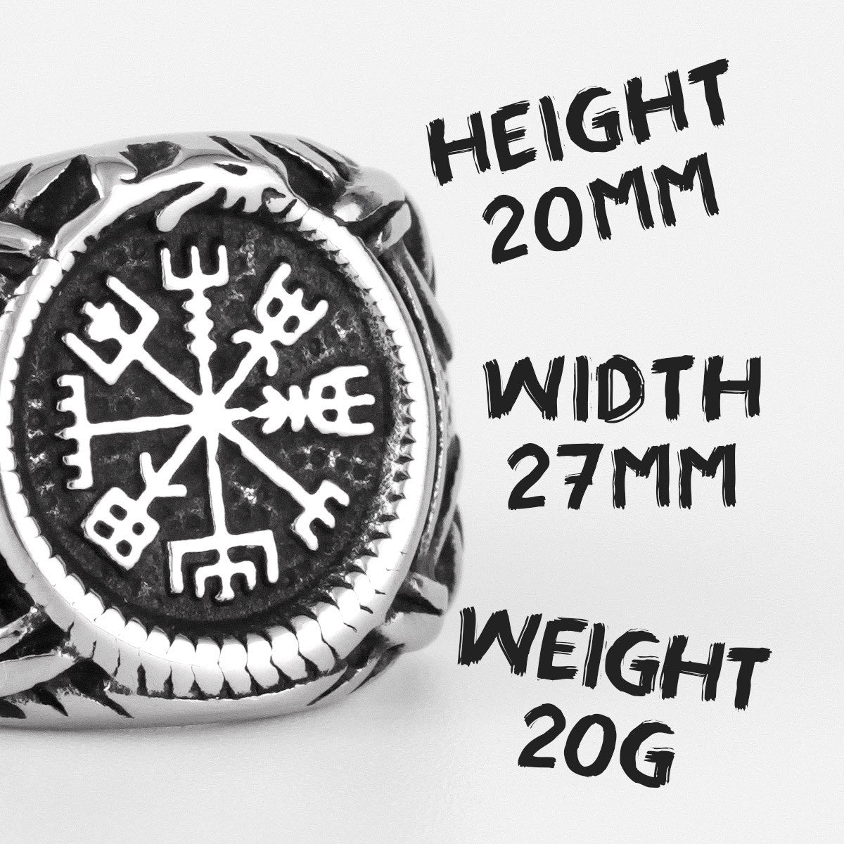 Men's No Fade Stainless Steel Celtic Knot Viking Trident Street Wear Rings