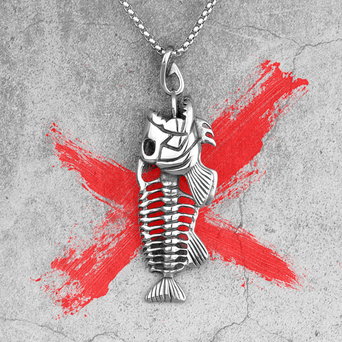 Piranha | Stainless Steel Striking Viper Snake Street Wear Hip Hop Pendant Chain