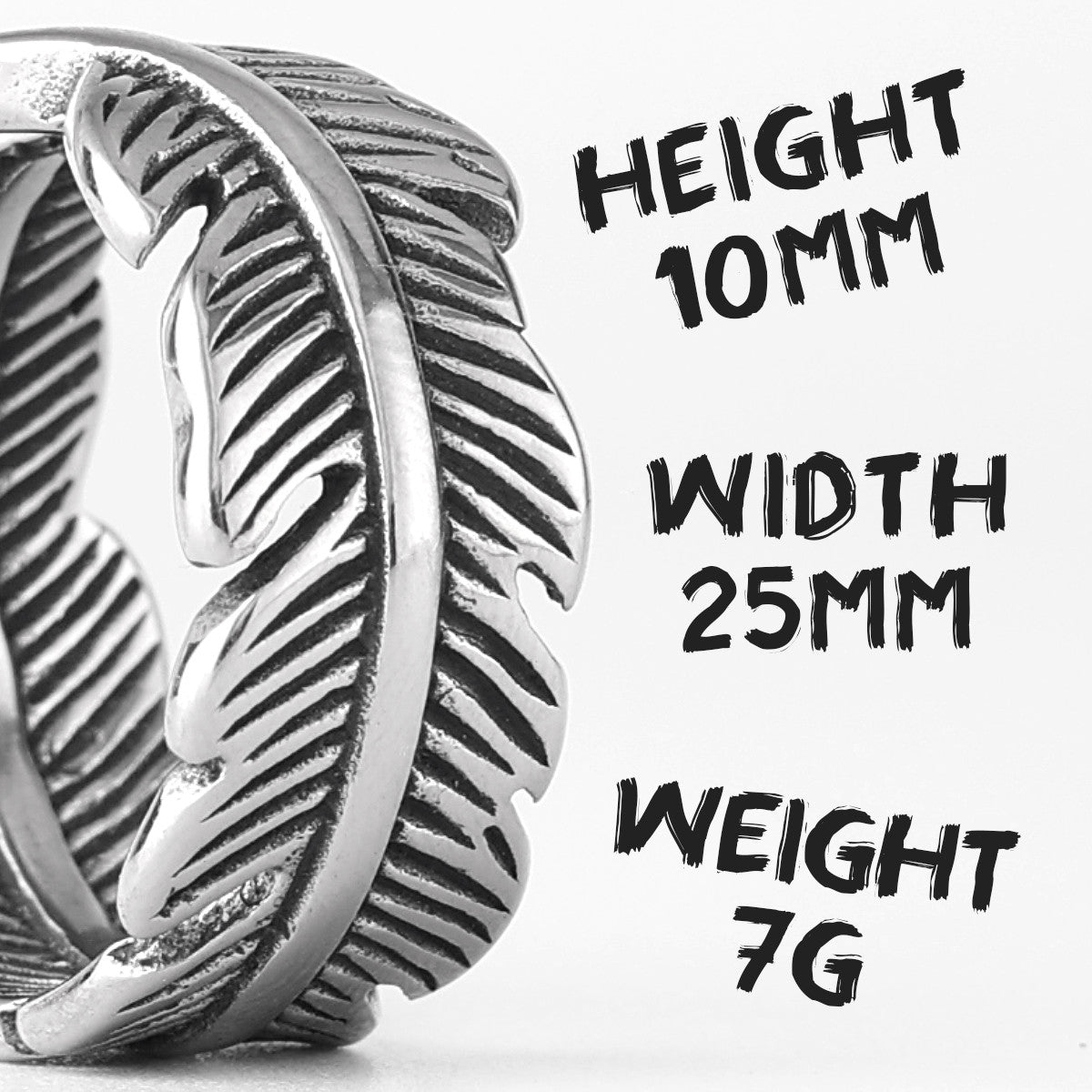 Vintage Eagle Feathers | 316L Stainless Steel Bird Feather Unique Street Style Rings