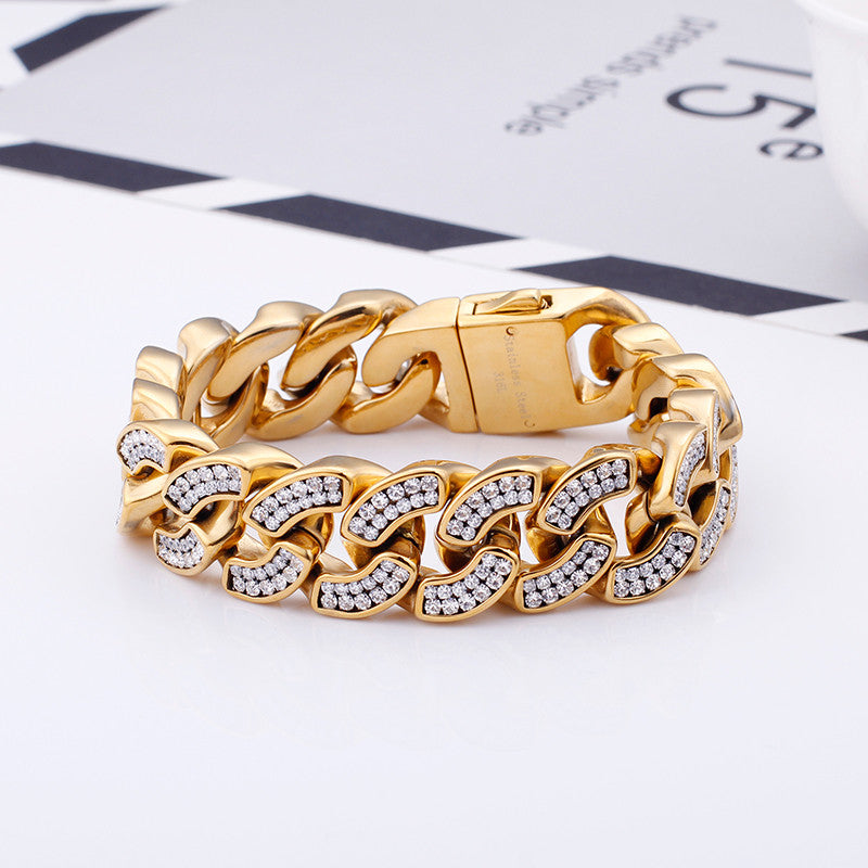 Royal Radiance | No Fade Stainless Steel 18k Gold Plated Royalty Cuban Link Bracelet