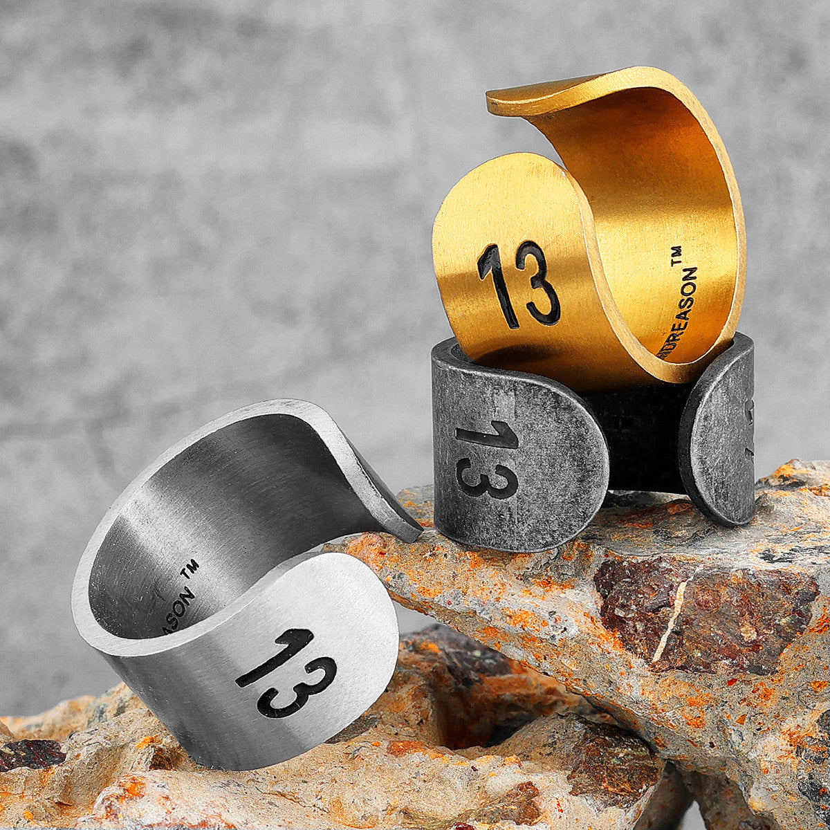 1314 Korea Style | 14k Gold Brushed Over No Fade Stainless Steel Couples Rings
