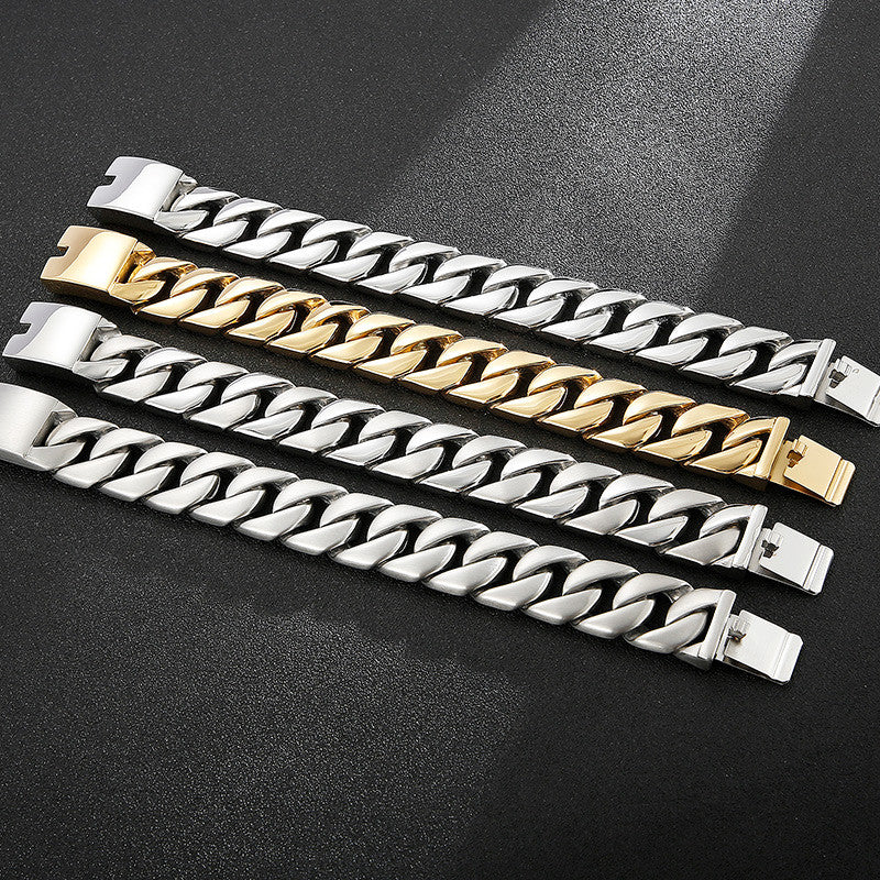 TitanLink | Matte Brushed 20mm No Fade Stainless Steel Cuban Link Bracelet