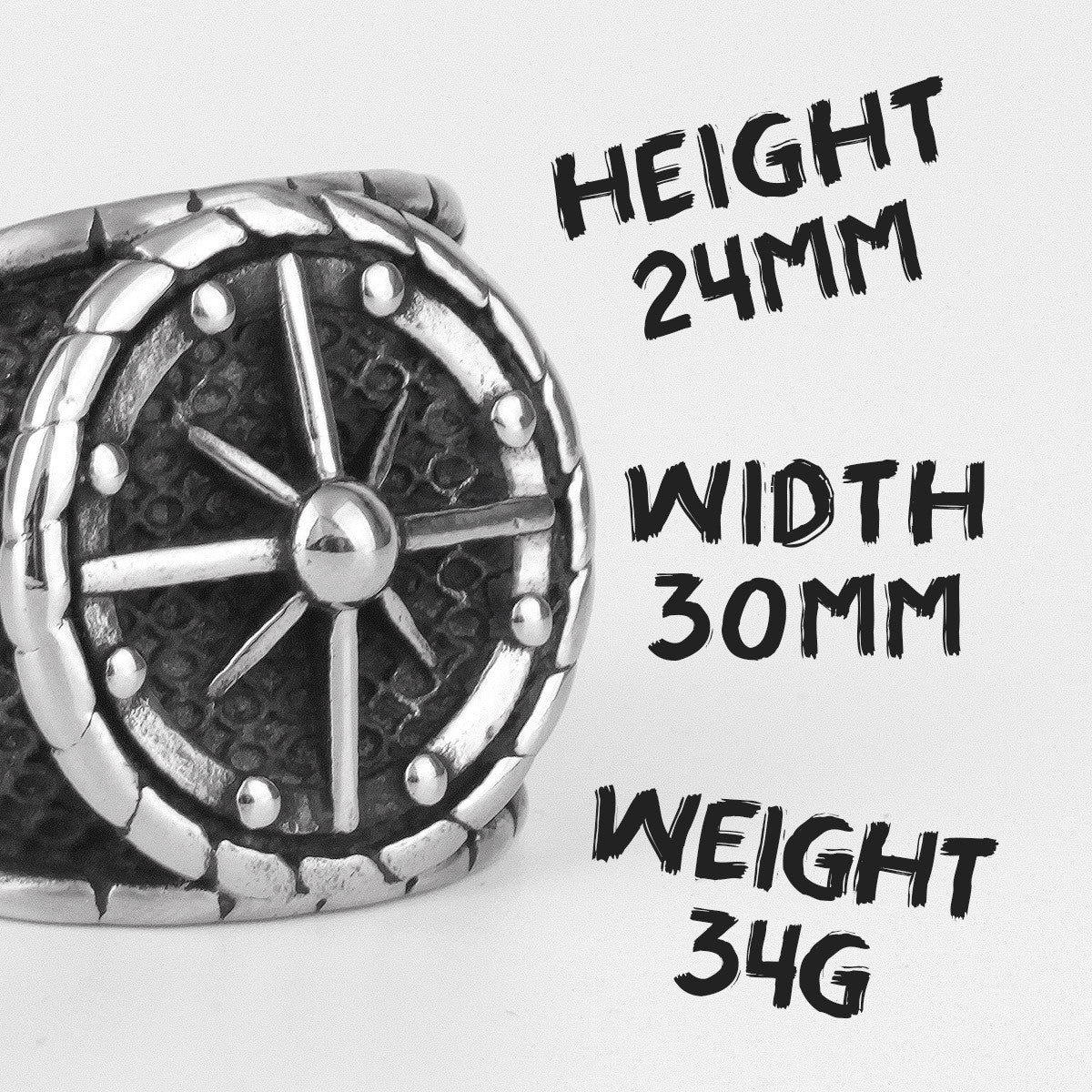 Mens 316L Stainless Steel Nautical Navigation Wheel Anchor Street Wear Rings