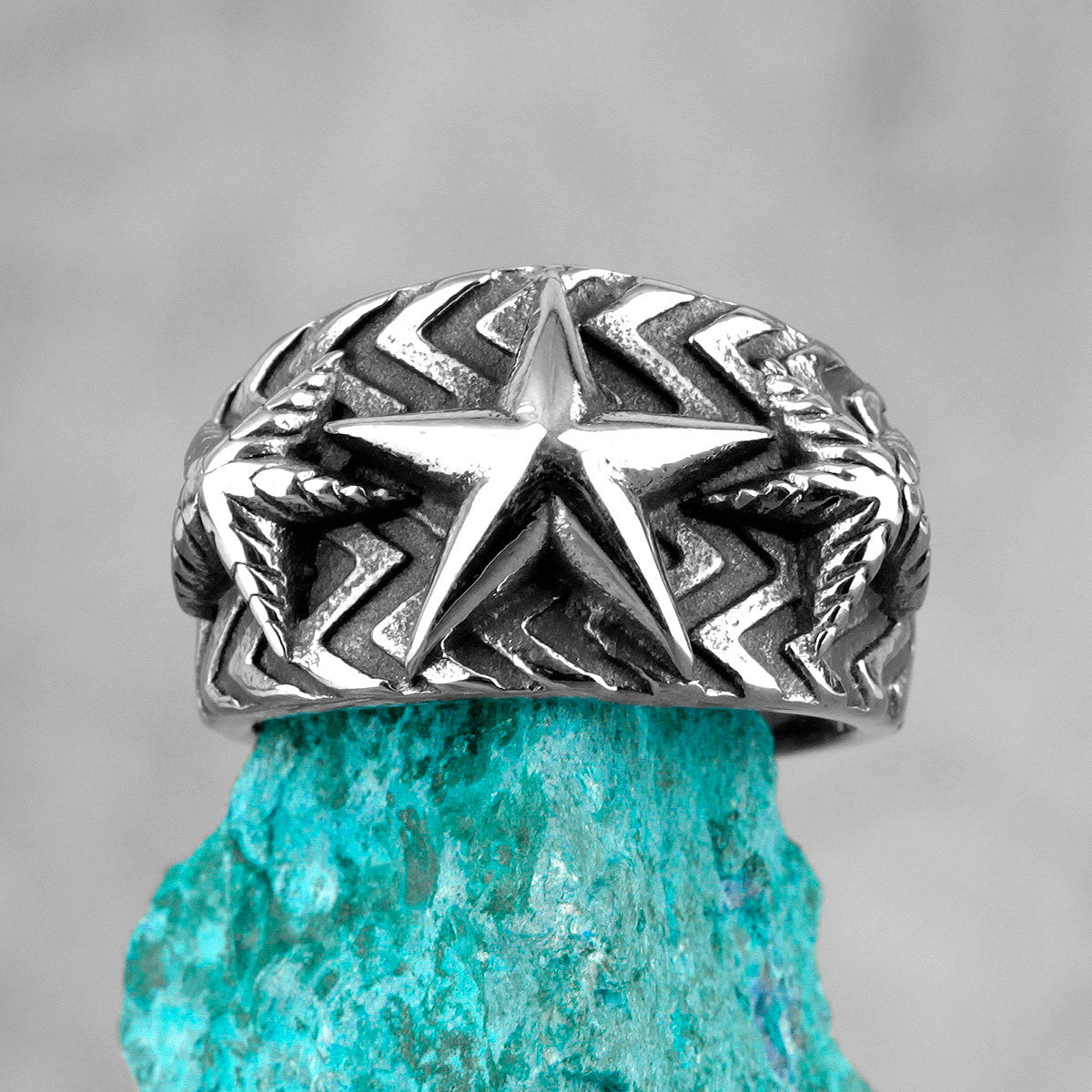 Super Star | 316L No Fade Stainless Steel Star Crossed High Fashion Street Style Ring
