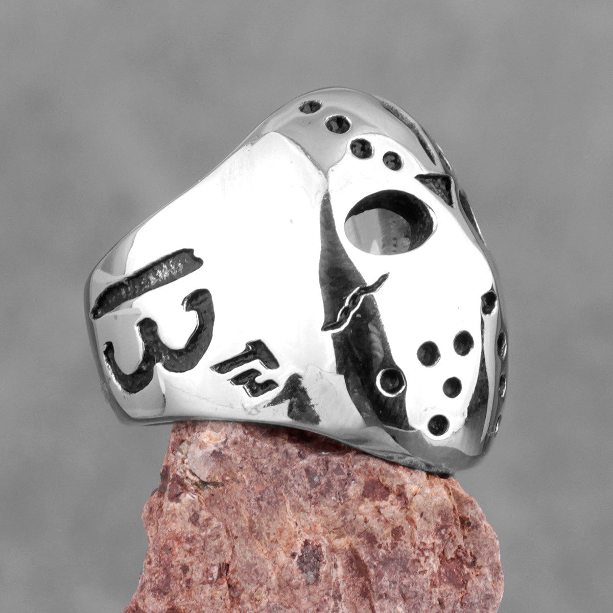 Jason Mask | 316L No Fade Stainless Steel Friday the 13th Mask Ring