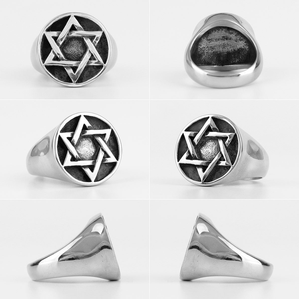 Star Of David | 316L Stainless Steel Judaism Hexagram Spirit Filled Rings