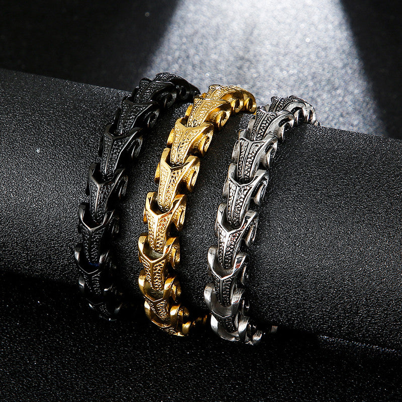 Dragonhide | Mens No Fade Stainless Steel Street Wear Bracelet