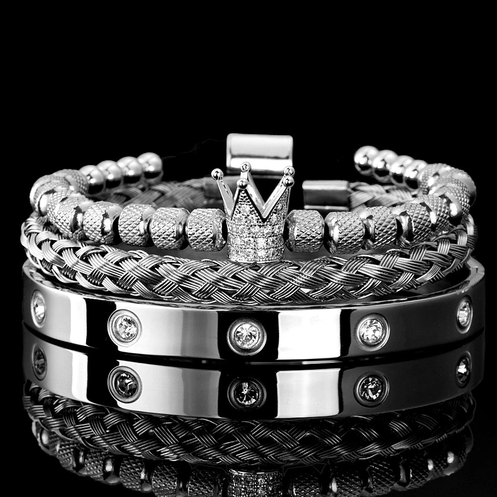 Star Status | VVZ Diamond CZ Men's Luxury Micro Pave Stainless Steel Hip Hop Bracelets