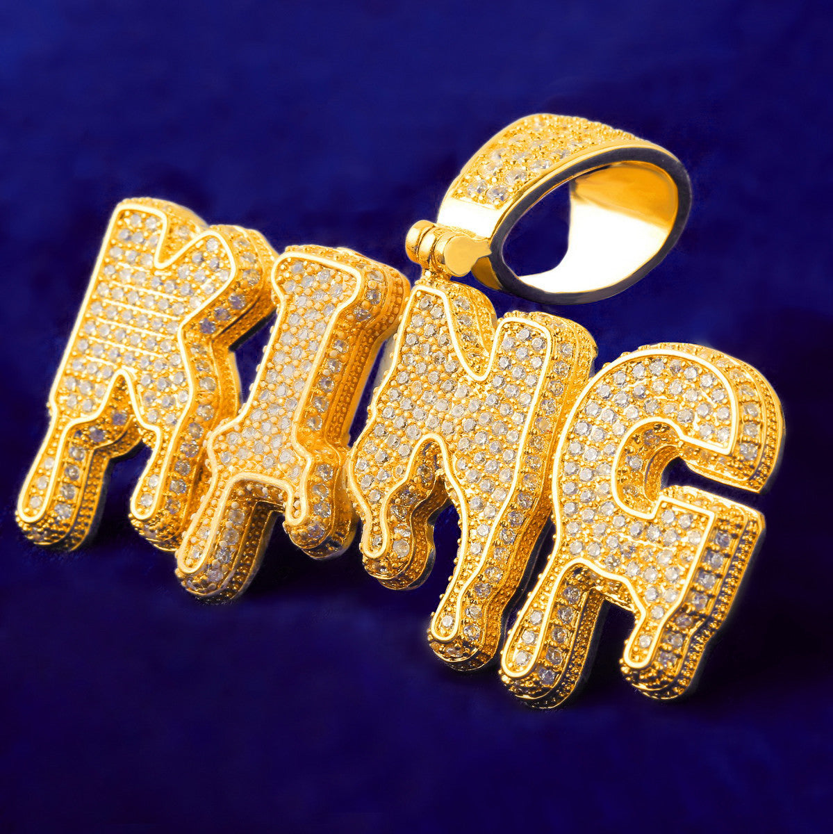 Drip King | Superstar Prong Set Cluster Stone Custom Made Hip Hop Pendant