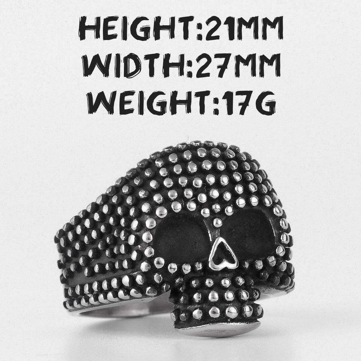 Pin Cushion Skeleton | 316L No Fade Retro Black Stainless Steel Gothic Mens Street Wear Rings