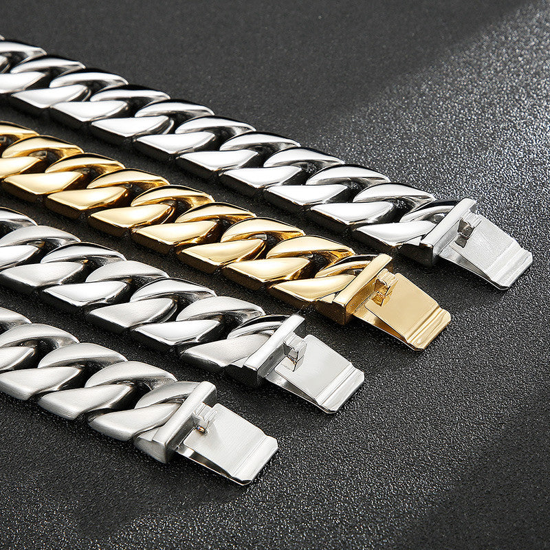TitanLink | Matte Brushed 20mm No Fade Stainless Steel Cuban Link Bracelet