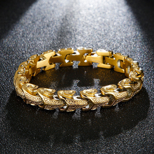 Dragonhide | Mens No Fade Stainless Steel Street Wear Bracelet