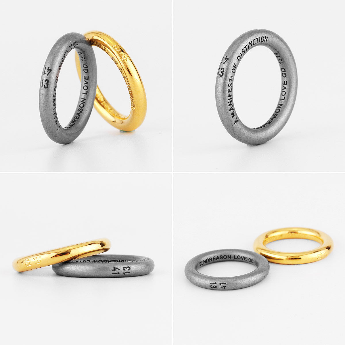 1314 | 316L Solid Stainless Steel Vintage Couples Love Manifest Distinction Ring