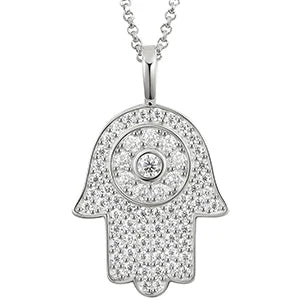 Spiritual Hamsa III | Genuine VVS Moissanite Diamond Hamsa Hand Solid Sterling Silver Hip Hop Chain